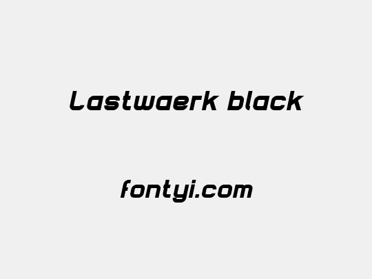 Lastwaerk black