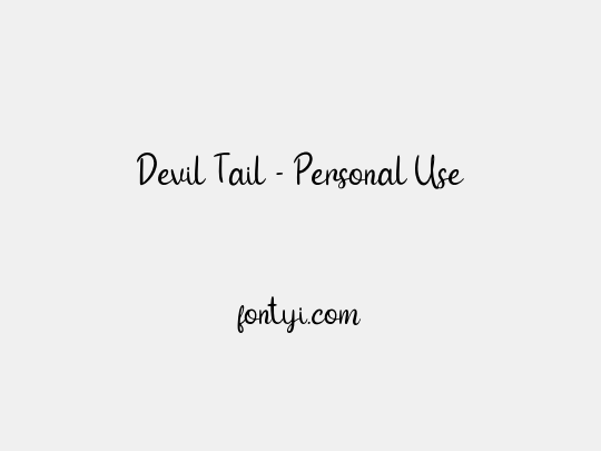 Devil Tail - Personal Use