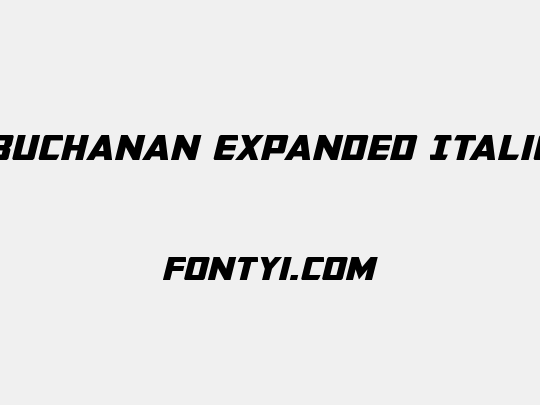 Buchanan Expanded Italic