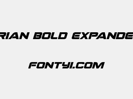 Praetorian Bold Expanded Italic