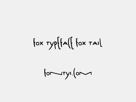 Fox Typeface Fox Tail