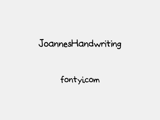 JoannesHandwriting