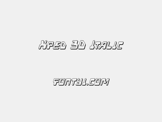 Xped 3D Italic