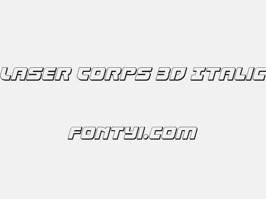 Laser Corps 3D Italic