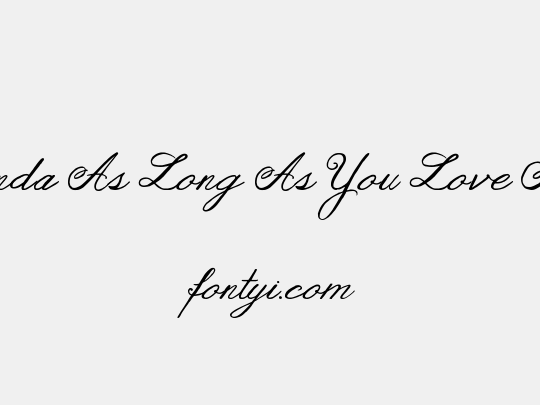 Janda As Long As You Love Me