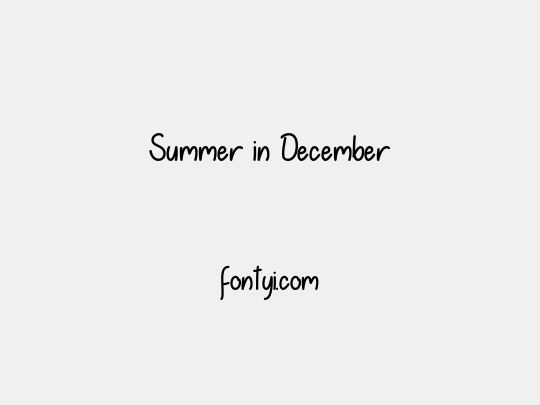 Summer in December