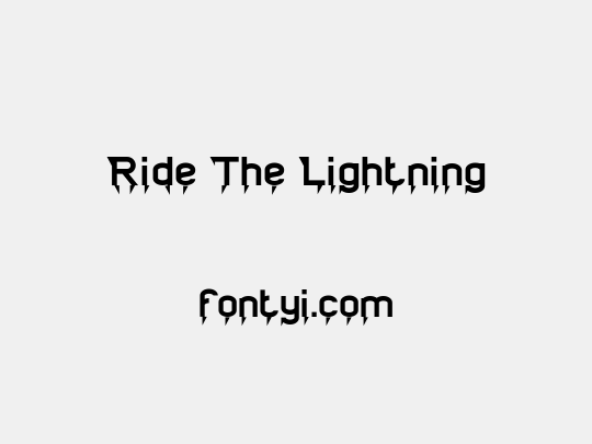 Ride The Lightning