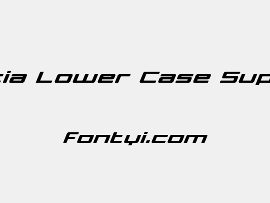 Phoenicia Lower Case Super-Italic