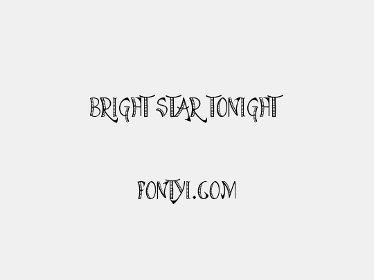 Bright Star Tonight