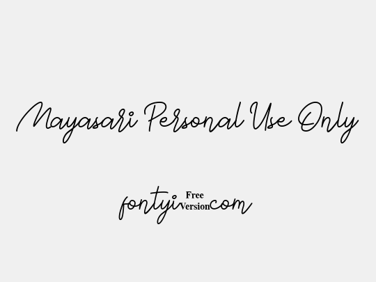 Mayasari Personal Use Only