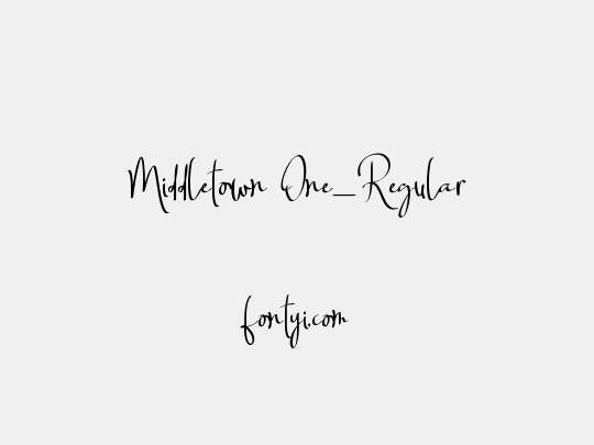 Middletown One_Regular