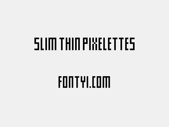 Slim thin pixelettes