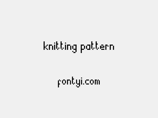 knitting pattern