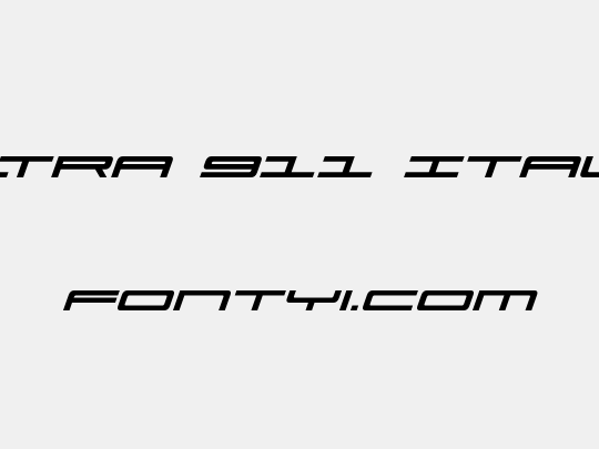 Ultra 911 Italic
