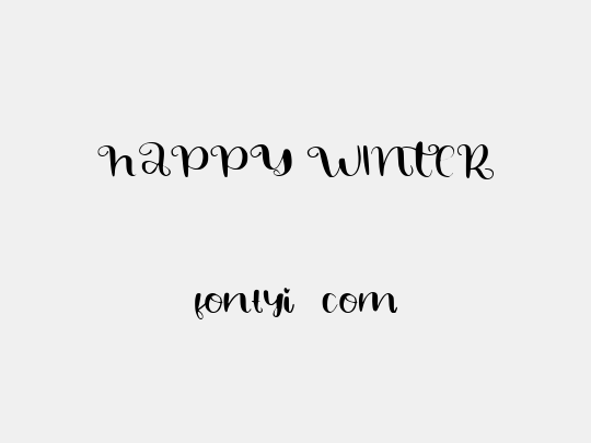 HAPPY WINTER