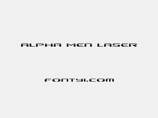 Alpha Men Laser