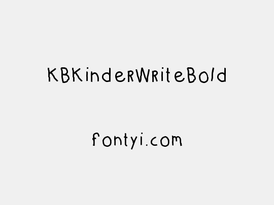 KBKinderWriteBold