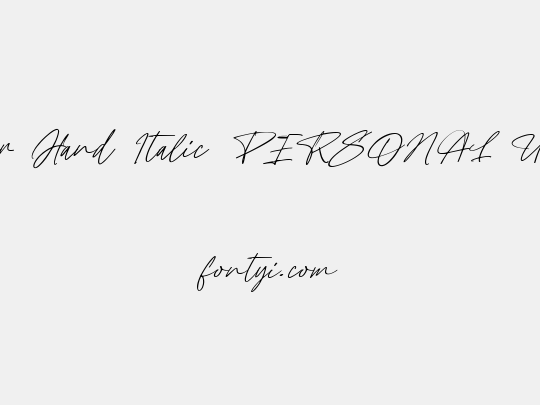 Taylor Hand Italic PERSONAL USE