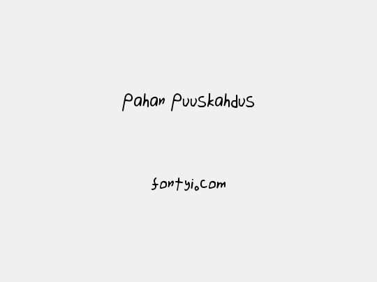 Pahan Puuskahdus