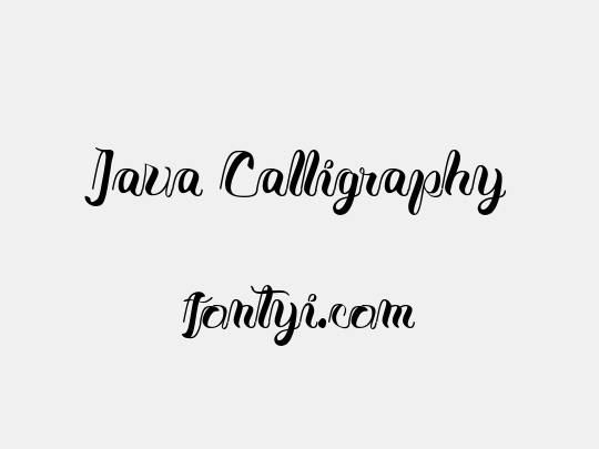 Java Calligraphy