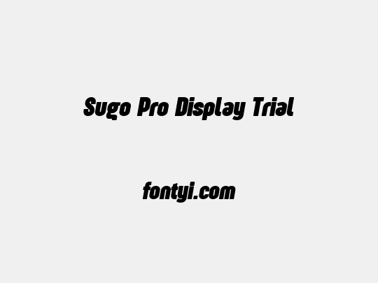 Sugo Pro Display Trial