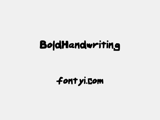 BoldHandwriting