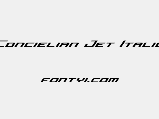 Concielian Jet Italic