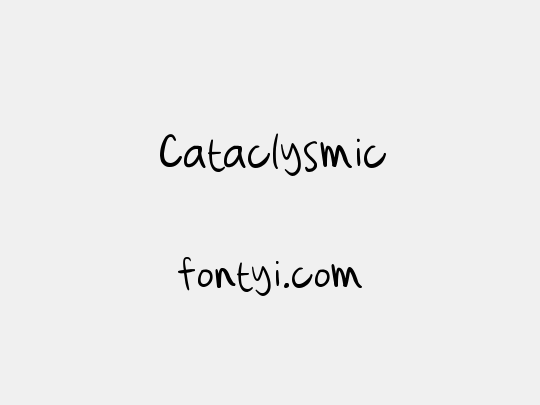 Cataclysmic