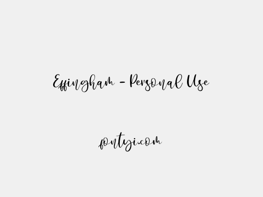 Effingham - Personal Use