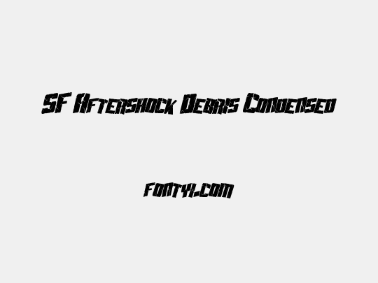 SF Aftershock Debris Condensed