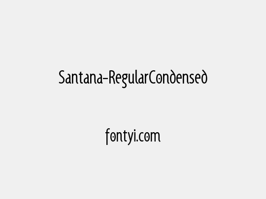 Santana-RegularCondensed