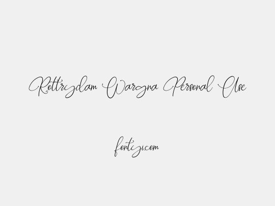 Rottrydam Wargna Personal Use