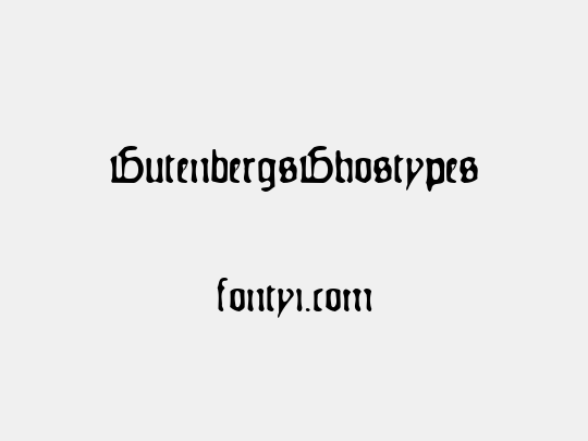 GutenbergsGhostypes