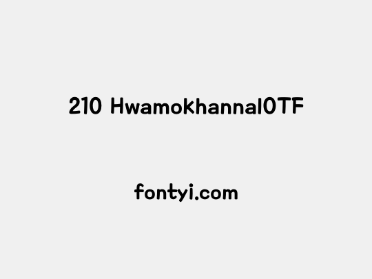 210 HwamokhannalOTF