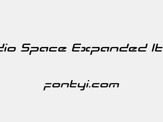 Radio Space Expanded Italic