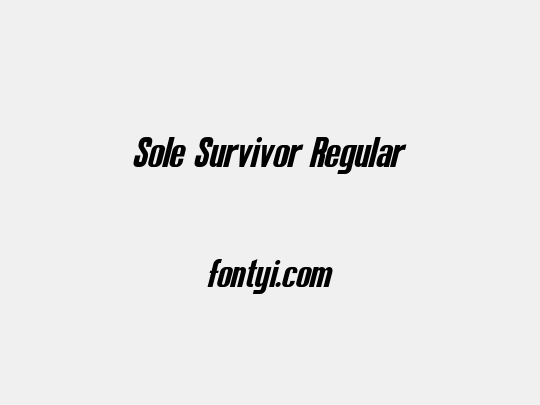 Sole Survivor Regular