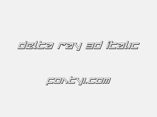 Delta Ray 3D Italic