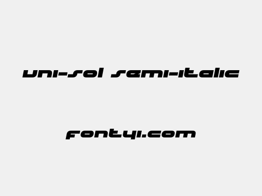 uni-sol semi-italic