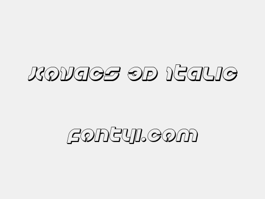 Kovacs 3D Italic