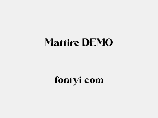 Mattire DEMO