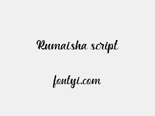 Rumaisha script