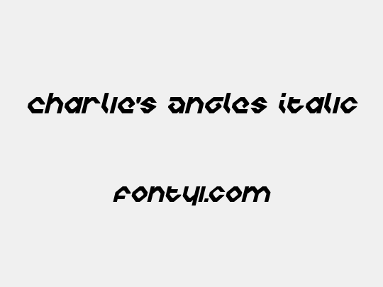 Charlie's Angles Italic