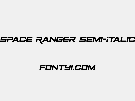 Space Ranger Semi-Italic
