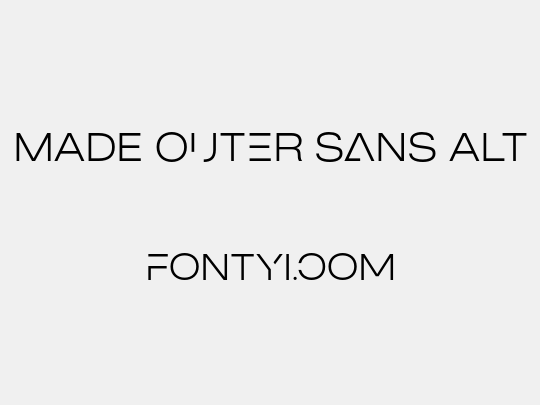 MADE Outer Sans Alt