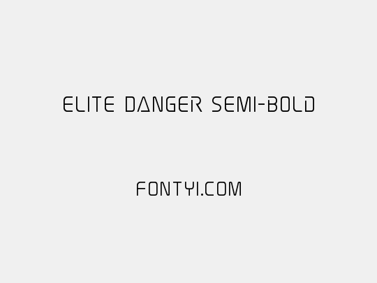 Elite Danger Semi-Bold