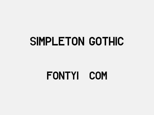 Simpleton Gothic