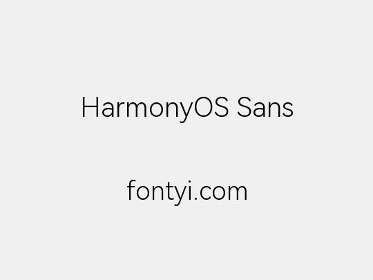 HarmonyOS Sans