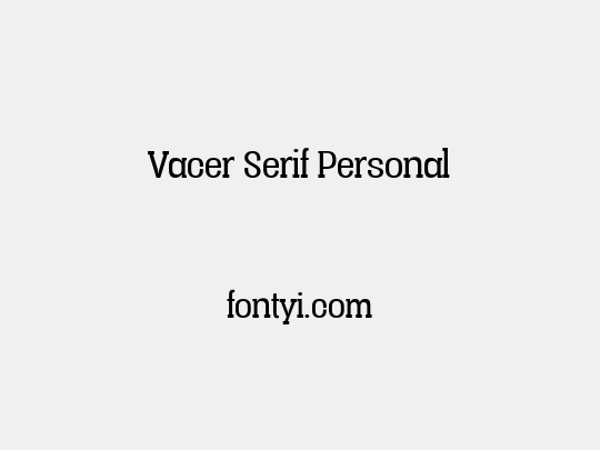 Vacer Serif Personal