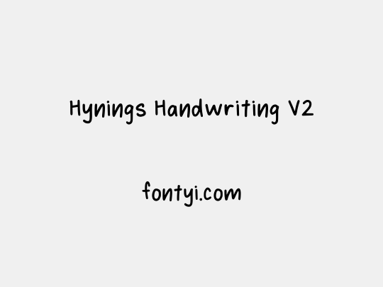 Hynings Handwriting V2