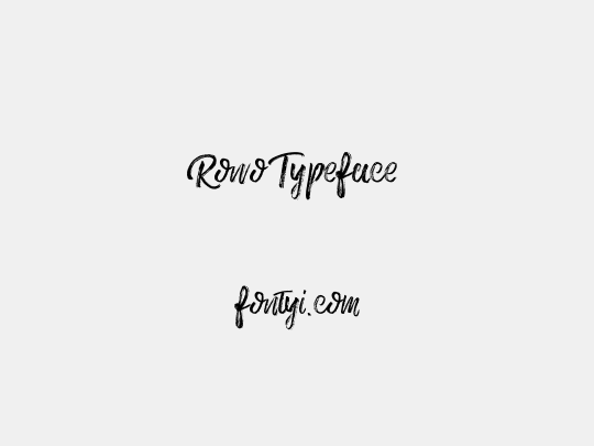 Rowo Typeface